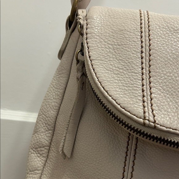 The Sak Deena Flap Elegant Cream Leather Crossbody - Picture 3 of 16